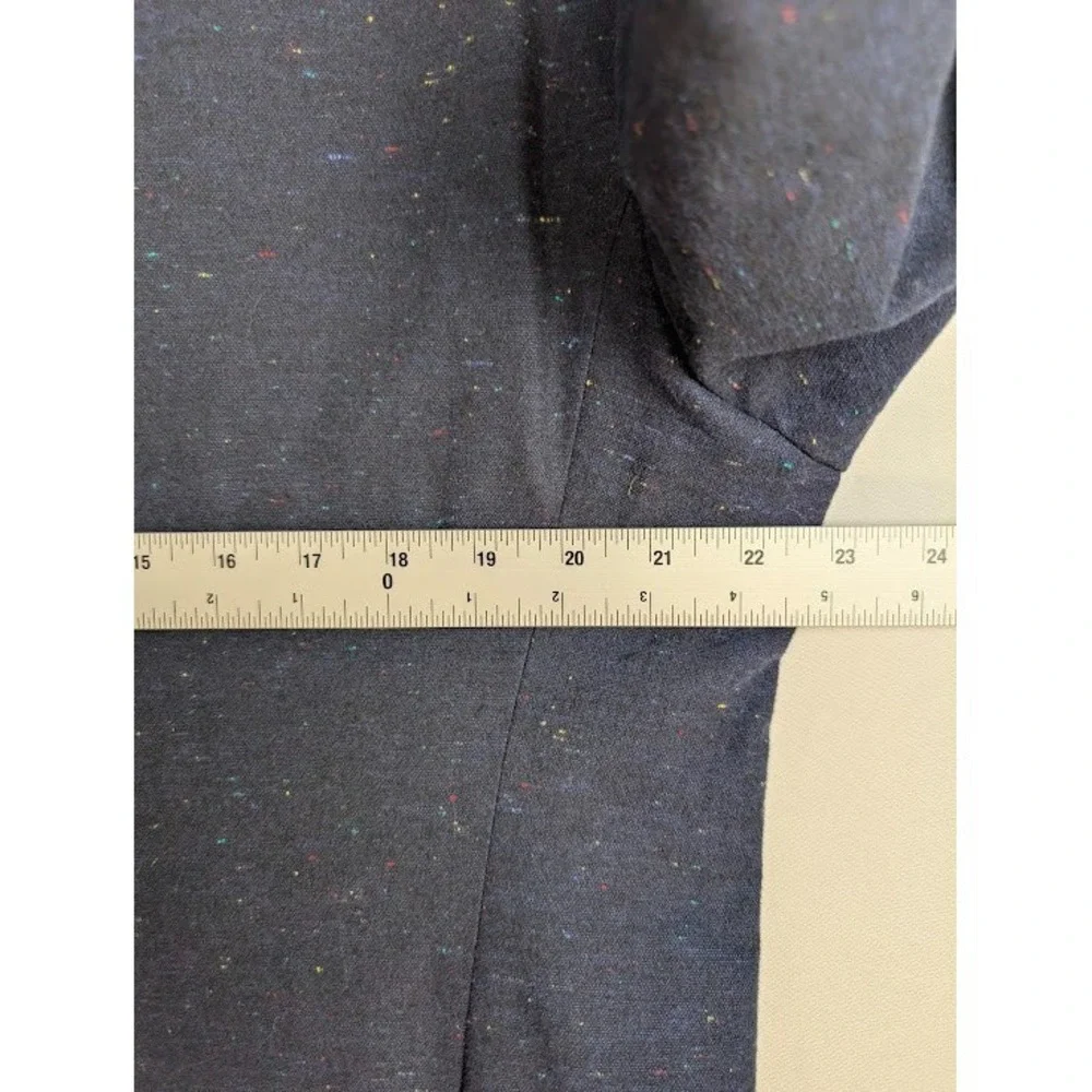 Charleston Threads Blazer Mens 44 Navy Blue Speckled Tweed Two Button‎ Jacket